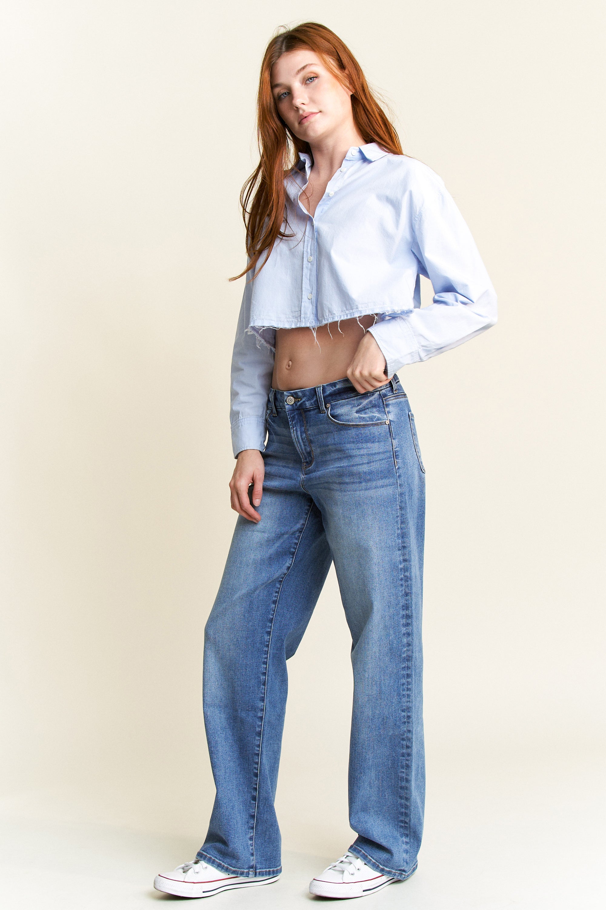 Mid Rise Loose Straight Jeans 4