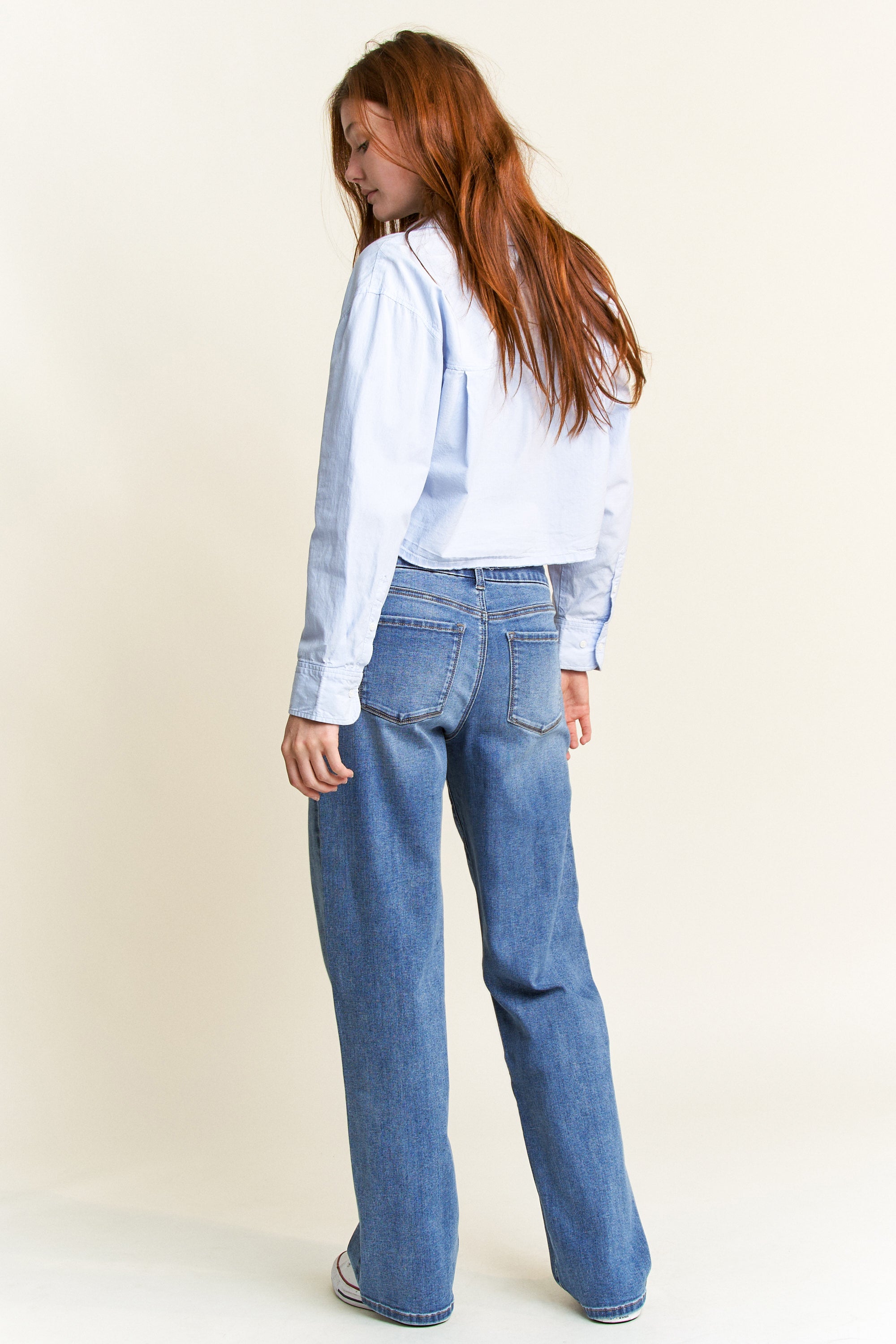 Mid Rise Loose Straight Jeans 5