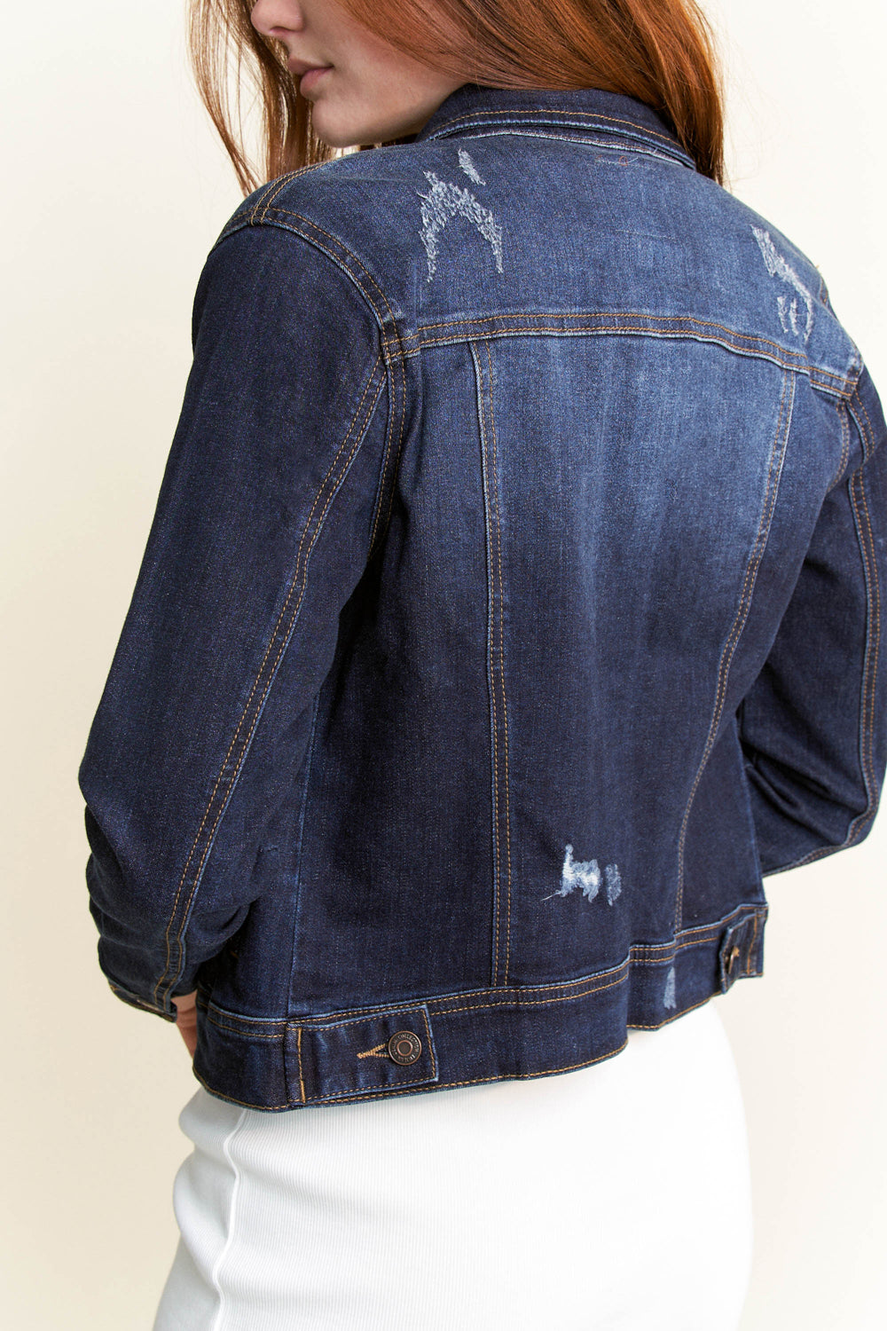 Destructed Classic Denim Jacket