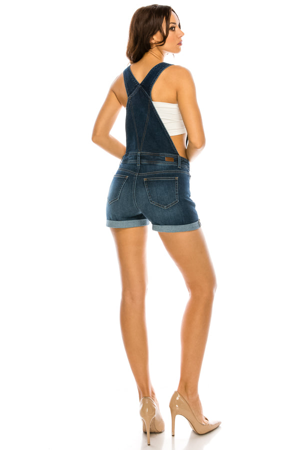 Shop Classic Denim Shortalls with 3-Button Side Closure – Shop ENJEAN